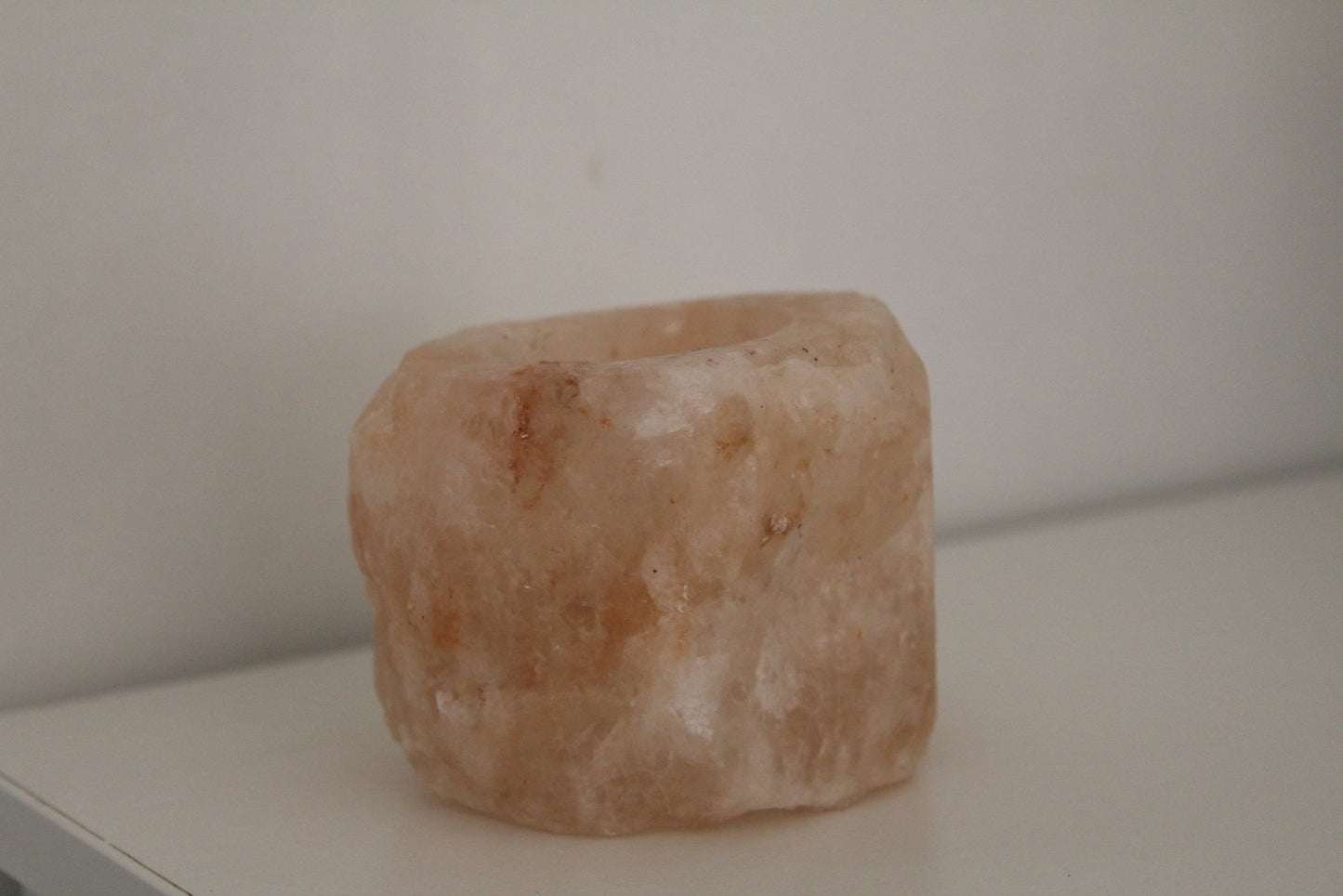 Salt stone candle holder