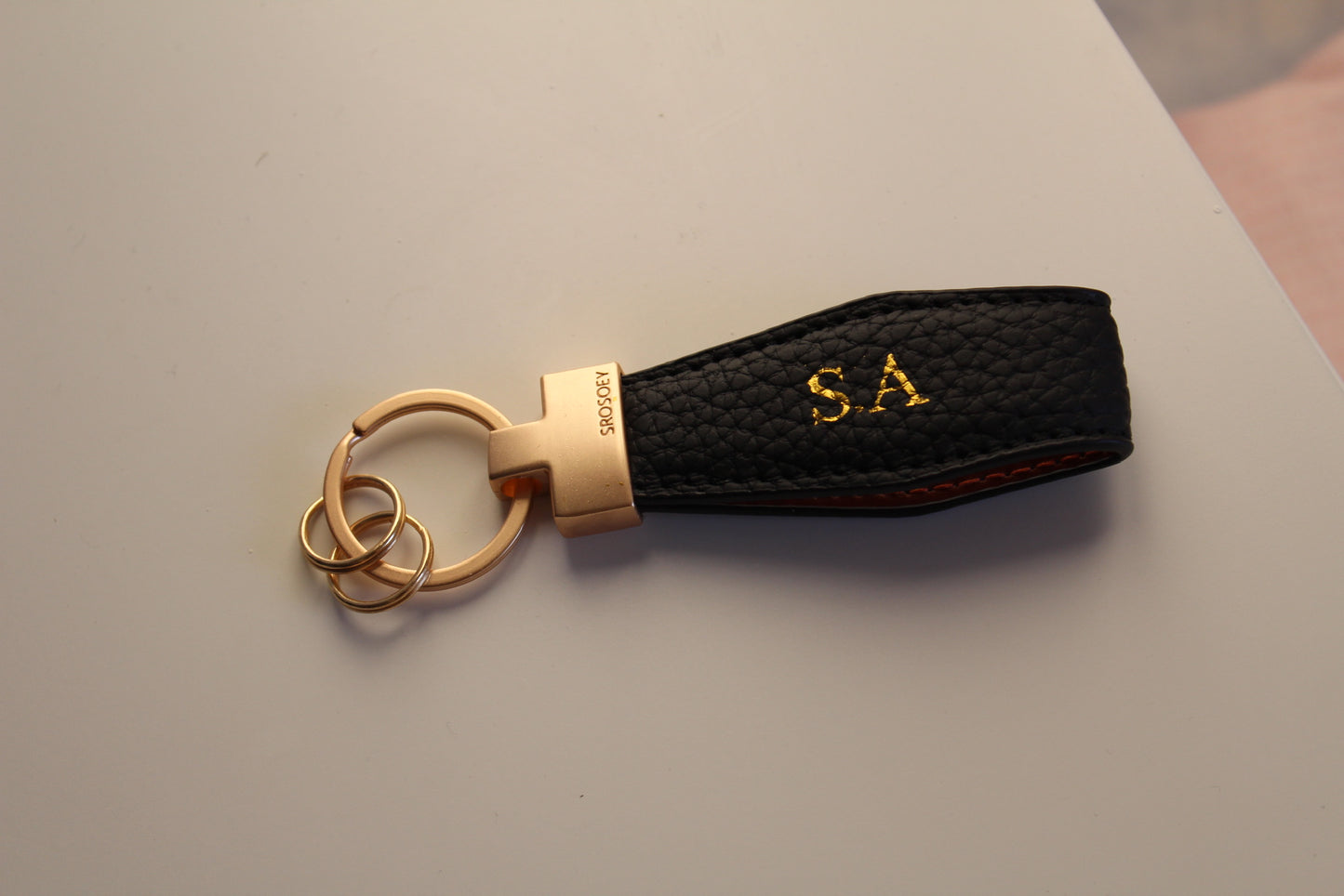 Personalized keychain with initials