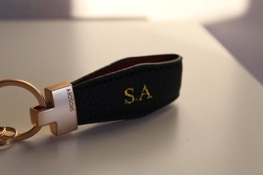 Personalized keychain with initials