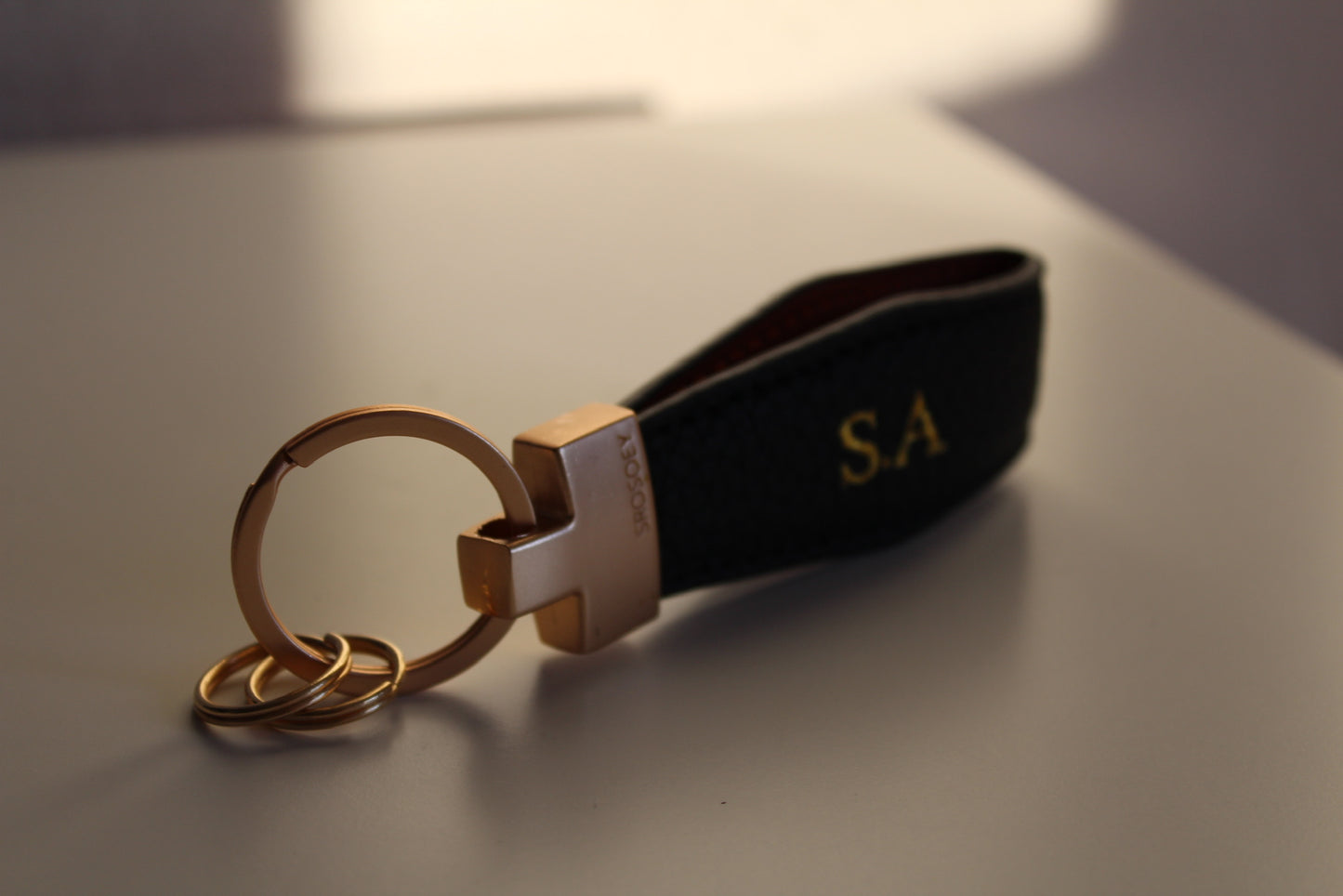 Personalized keychain with initials